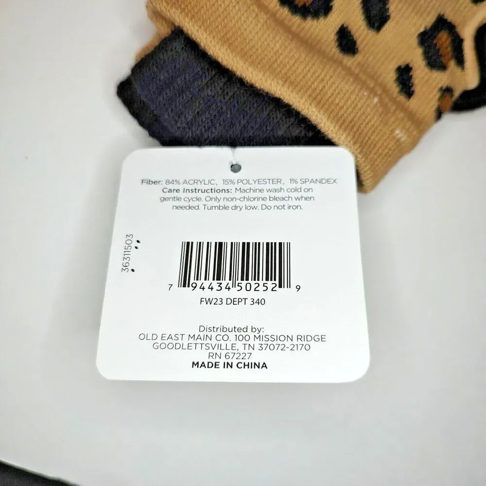 Ladies' Gloves 3-in-1 Acrylic Polyester Spandex Assorted Color Leopard Animal